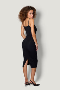 Midi Bodycon Dress - Black
